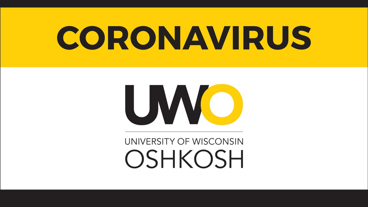 Chancellor Leavitt shared an important announcement today. On-campus classes are suspended starting March 16. Classes will resume March 30 through alternative delivery. More info on events and travel at uwosh.edu/coronavirus.