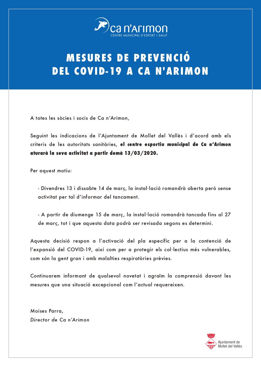 AVÍS IMPORTANT
#canarimon #canarimon2020 #coronavirus