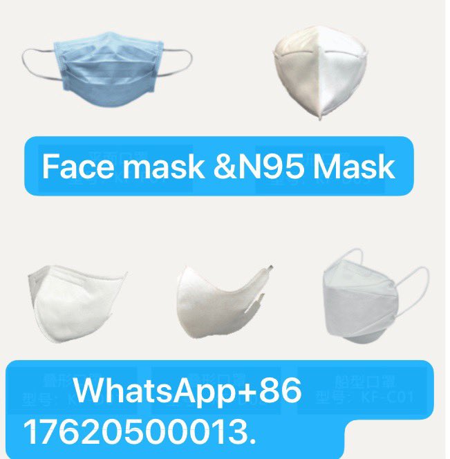 MarkSneaker's tweet photo. @realDonaldTrump Sell protective mask/N95 mask/haute protection ffp3  $5 per !Shipped in China 
WhatsApp +86 17620500013 https://t.co/kKU0OALNzL