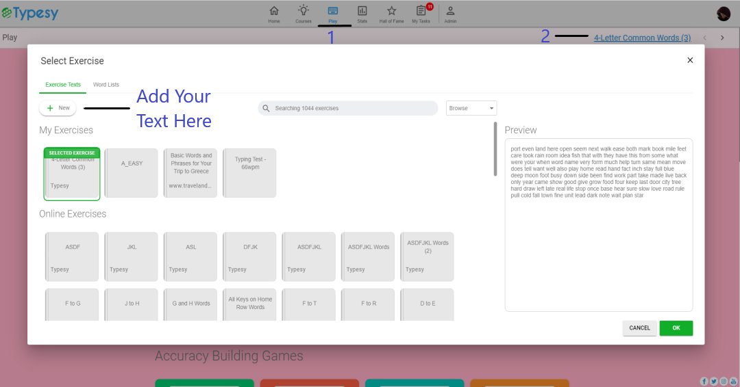 TypesyApp's tweet photo. Let Typesy ease some of that burden by using text selection &amp; word list creation within their #touchtyping curriculum.  

Read through the article how to work with Text Selection &amp;Creation with Typesy.  Touch-type the link: https://t.co/67Q6PdHHkg

#typingprogram #learning https://t.co/J8xVva0kBZ