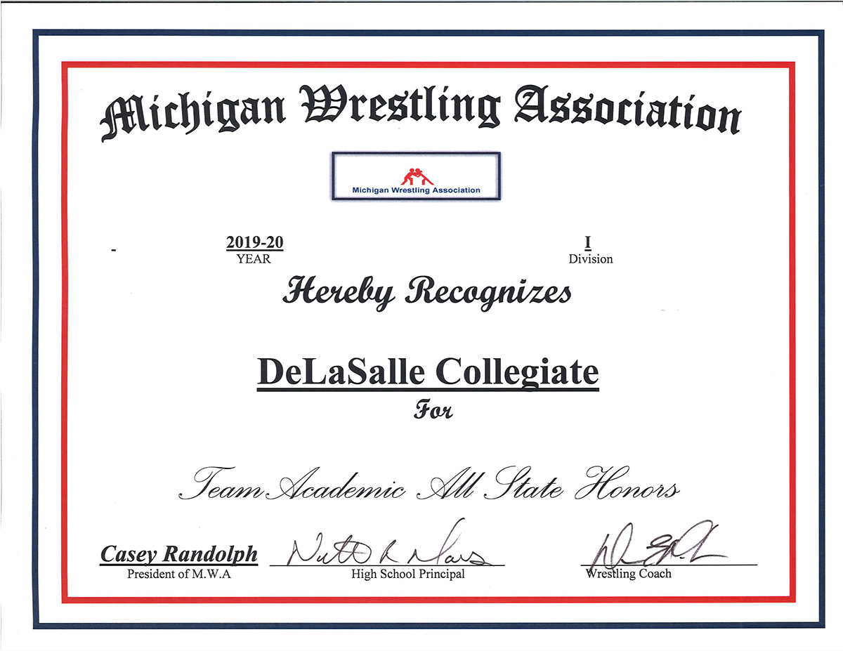 DeLaSalle Wrestling (@dlswrestling) on Twitter photo 2019-2020 MWA Academic All State Team!! 2019-2020 MWA Academic All State Team!!