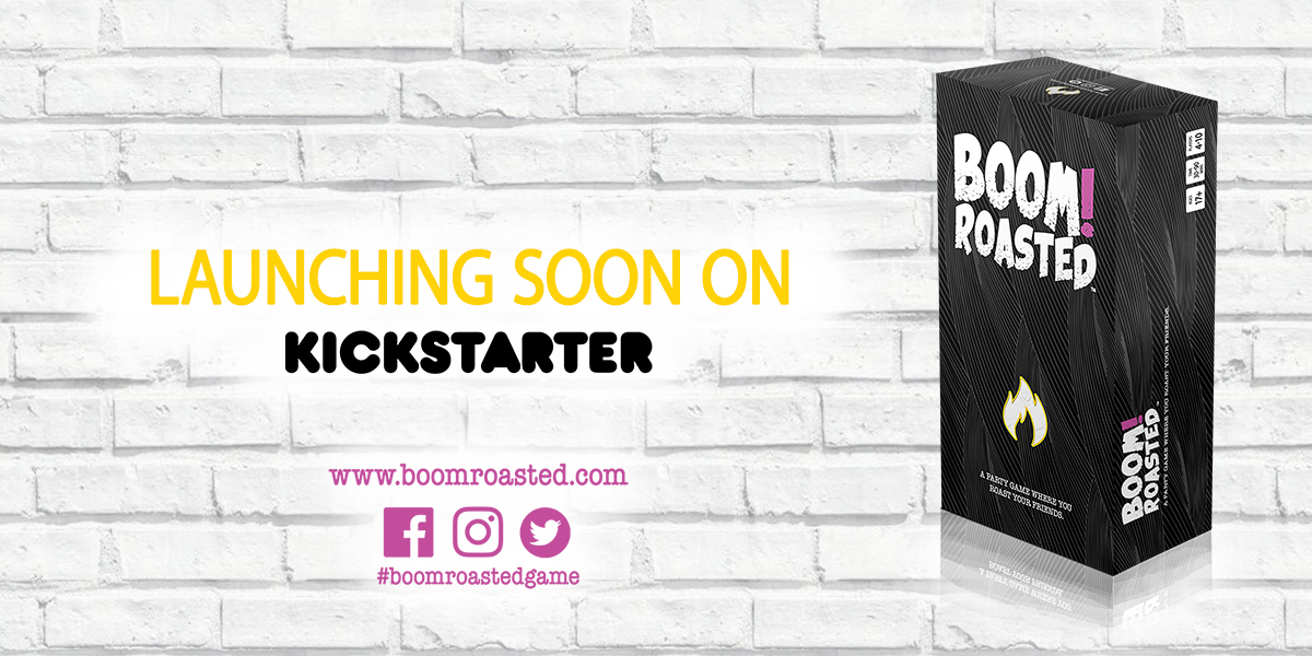 boomroastedgame's tweet photo. Launching soon on Kickstarter. Boom! Roasted is a party game where you roast your friends. Think @theofficenbc and Michael Scott, and celebrity roasts... not a pig roast at your summer picnic, though... that would be a delicious combo! #boomroastedgame #boomroasted #partygame https://t.co/xxcOqMRxa7