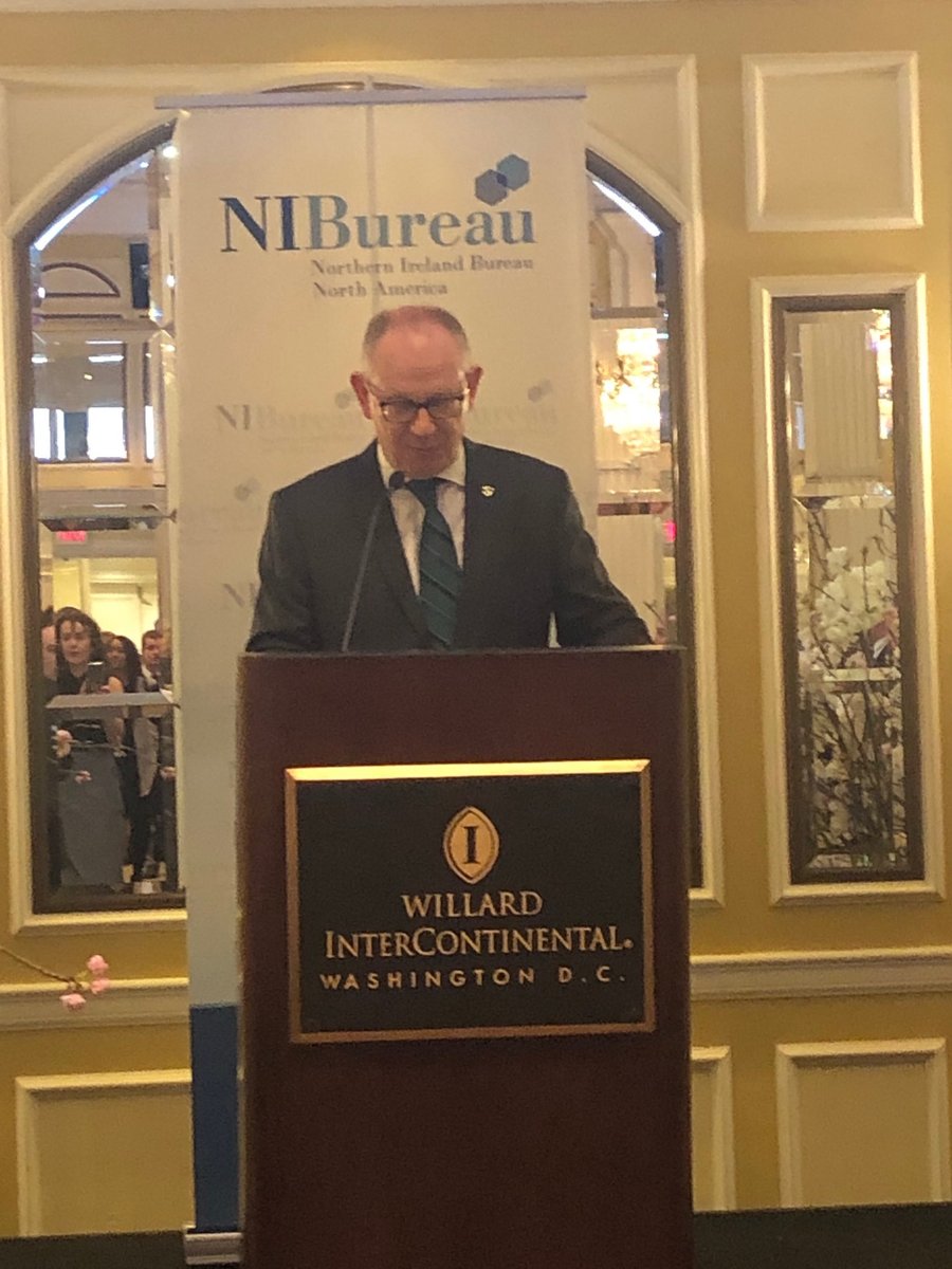 WorldofESF's tweet photo. Today, Alan Lowry attended the @NI_Bureau Business Breakfast at Willard Intercontinental hotel, Washington.
The event was hosted by #NIBureau's Andrew Elliot and was addressed by Diane Dodds. Mick Mulvaney, the new US Envoy to Northern Ireland was also in attendance. #WorldOfESF https://t.co/mDJ6u0ZmfO