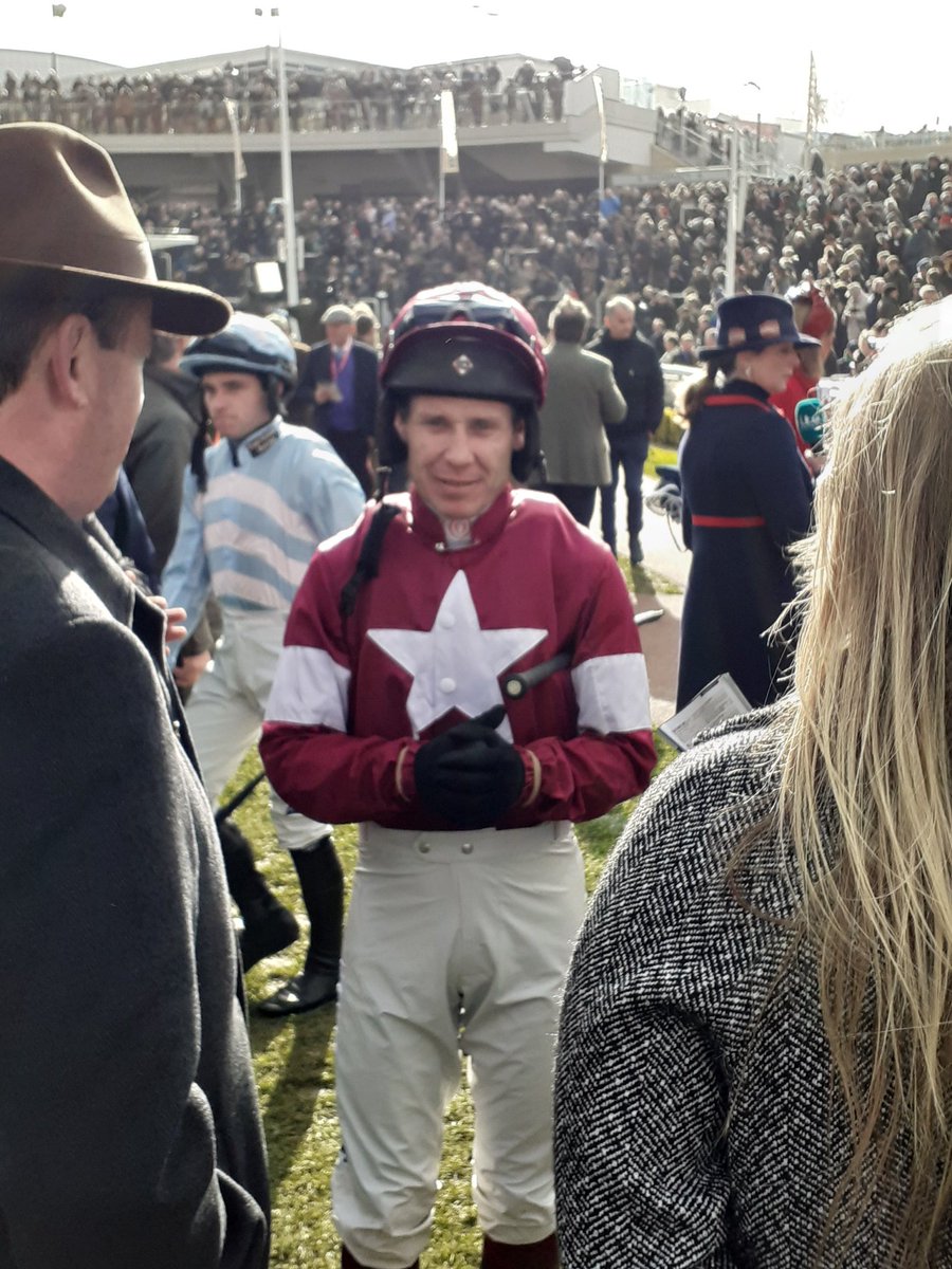 JoeSeward1's tweet photo. Richard Johnson @dickyjohnson77 before his ride on #ApplesJade
Great spin for a long way
She owes connections nothing she's been a superstar here @CheltenhamRaces @Aintree @LeopardstownRC but will be remembered as the ๐Queen of @Fairyhouse
#CheltenhamFestival2020 https://t.co/3CB7M9lc3k