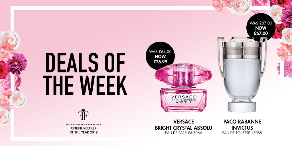 ThePerfumeShop's tweet photo. Deals you won't want to miss out on! 😍

Discover these plus MORE here! 👇
https://t.co/nBFpNTBqXT
Offer ends 22nd March. See website for full T&amp;C's 

#Perfume #Offer #Versace #PacoRabanne https://t.co/OHiS6eNvYz