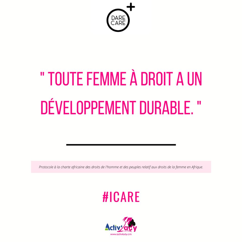 ActivLady's tweet photo. Nul n'est censé ignorer la loi!
Mesdames vous avez le droit à un développement durable.
Retrouvez l'ensemble des droits des femmes sur le portail féminin : https://t.co/4tiPn058dB
Partagez pour informer.
#activlady #femmeactive #myactiva #doualacameroun https://t.co/q27pfNZmvZ