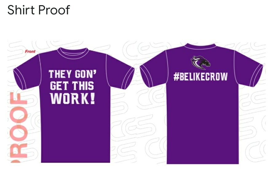 RidgeView_StuCo's tweet photo. Did you miss the chance to get a #BeLikeCrow shirt in honor of Coach Anderson? Visit https://t.co/zvichOsVgr and pre-order yours today!! π https://t.co/yubZ7d5kJJ