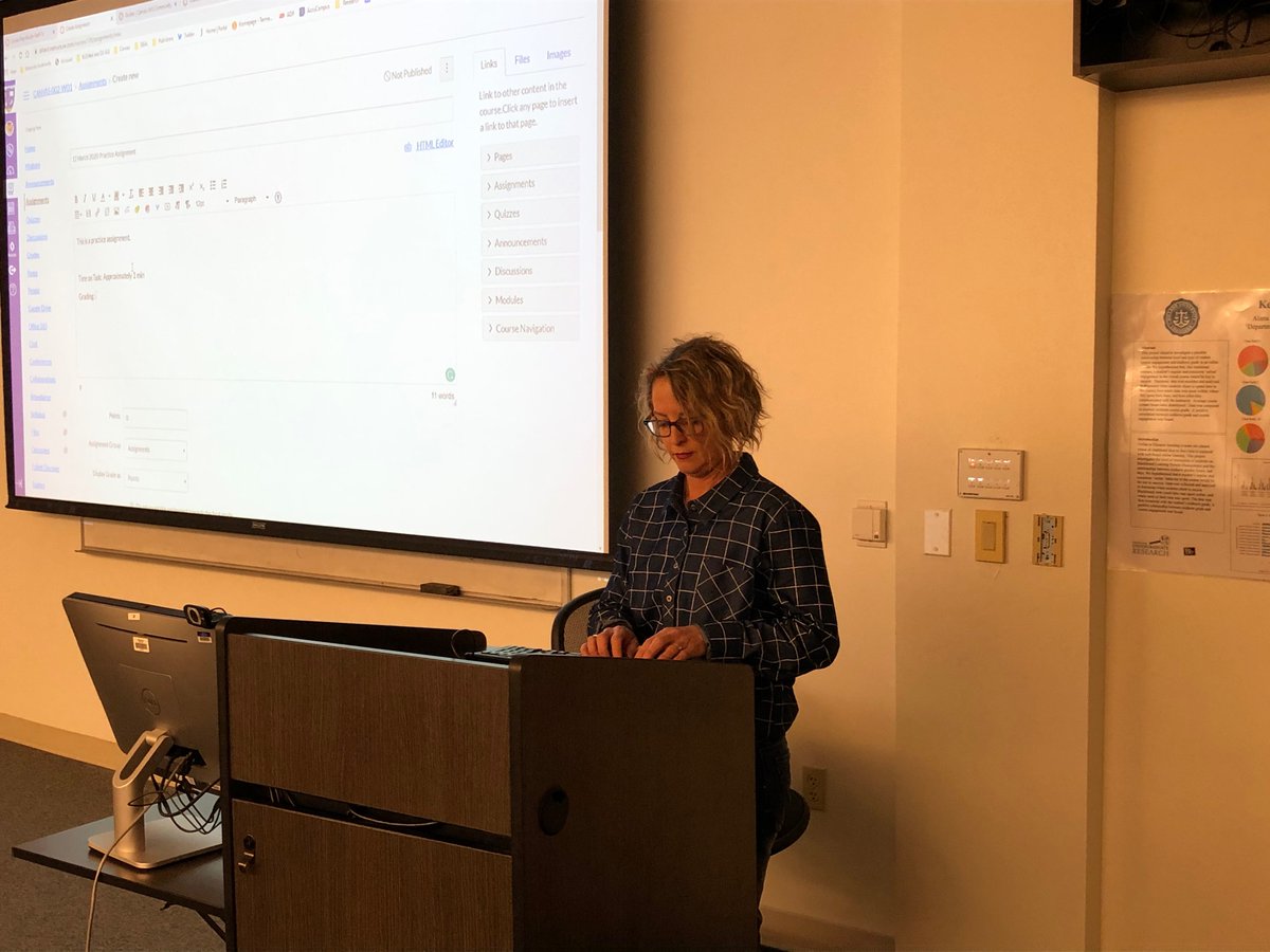 cnjeffries1970's tweet photo. Faculty Development Refresher on CANVAS (Learning Management System) on campus https://t.co/qP2PDRkvNn