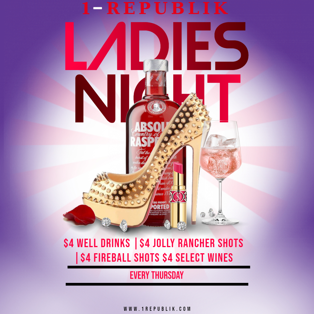 1RepublikNA's tweet photo. Oh yeah It Ladies Night🎼🥂😁 #bar #music #foodporn #instafood #dailyspecials #instagood #kearny #lyndhurst #hoboken #rutherford #tasty #party #fun #1republiknortharlington https://t.co/3crHqfAw2Y
