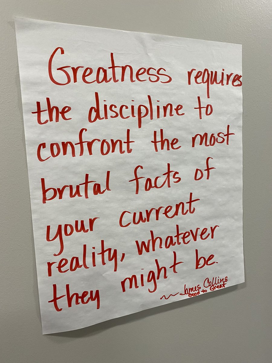 teach_fly's tweet photo. Confronting and identifying our “brutal facts” allows for true growth to take place.  @olatheschools @YeagerBrent #begreatnotjustgoodenough #big3 https://t.co/yquFep3KWU