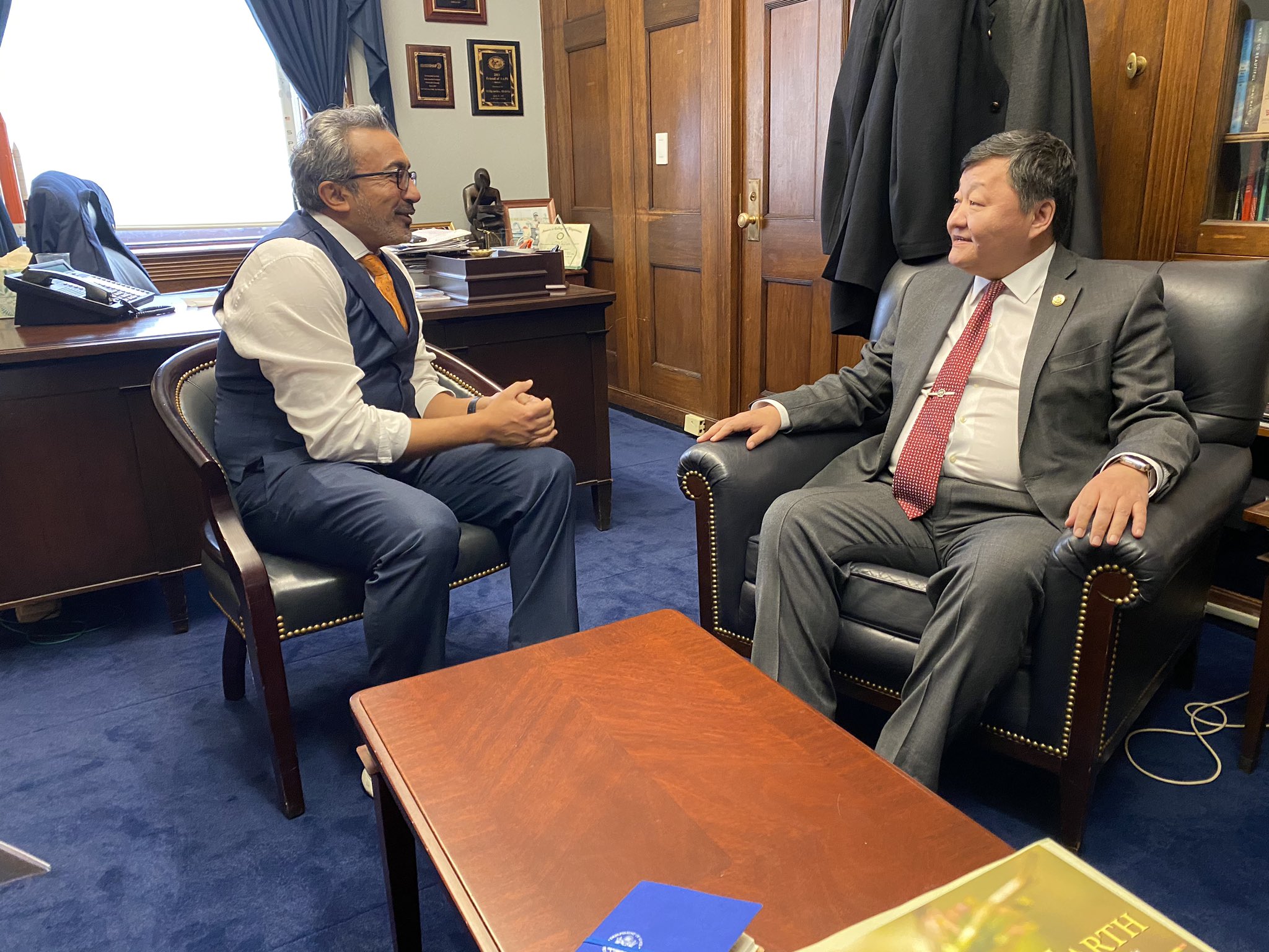 Ё. Отгонбаяр on X: Had a meeting with Rep. Ami Bera, Chair of Asia Pacific  subcommittee to discuss bilateral relations and Third neighbor trade act   / X