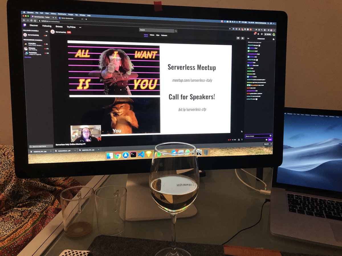 santonocitomark's tweet photo. Primo Serverless meetup online #serverlessitaly #serverless @alex_casalboni @bianchiluca https://t.co/fynjsNXD3P