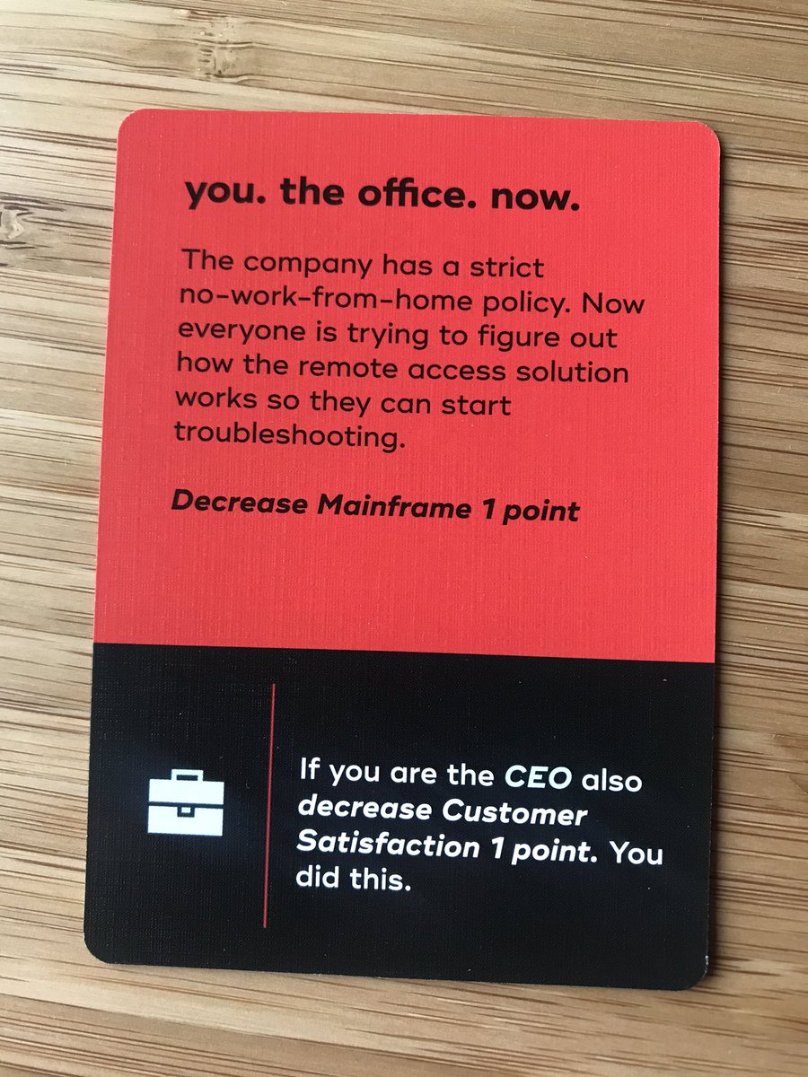 An apt card for many workers now #BusinessContinuity
