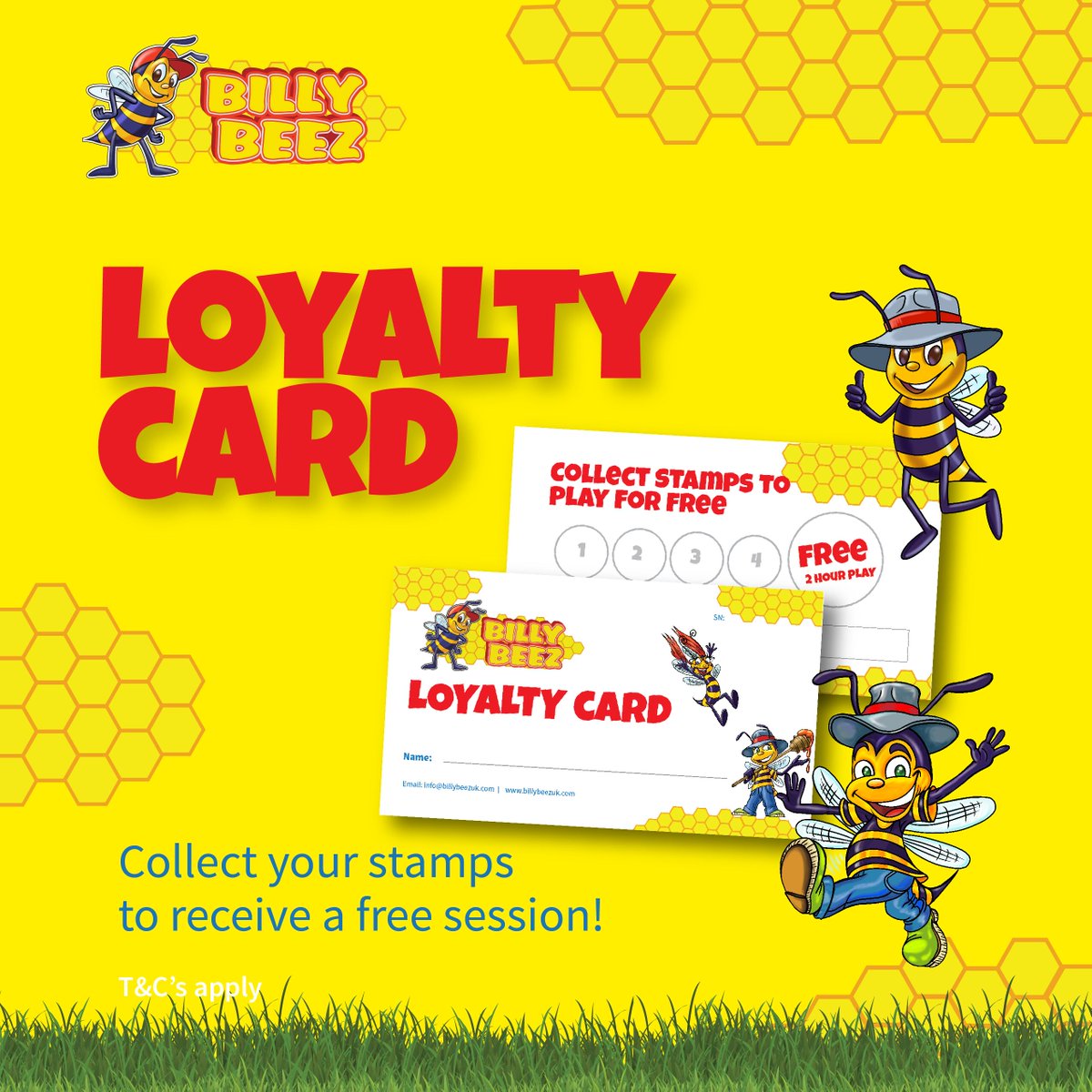 billybeezip's tweet photo. 5th visit FREE😁

Grab yourself a loyalty card on your next visit so that you don't miss out⭐

#billybeez #loyaltycard #free #indoorplaycentre #play #fun #family #daysout #summer https://t.co/Hfbg0511cY