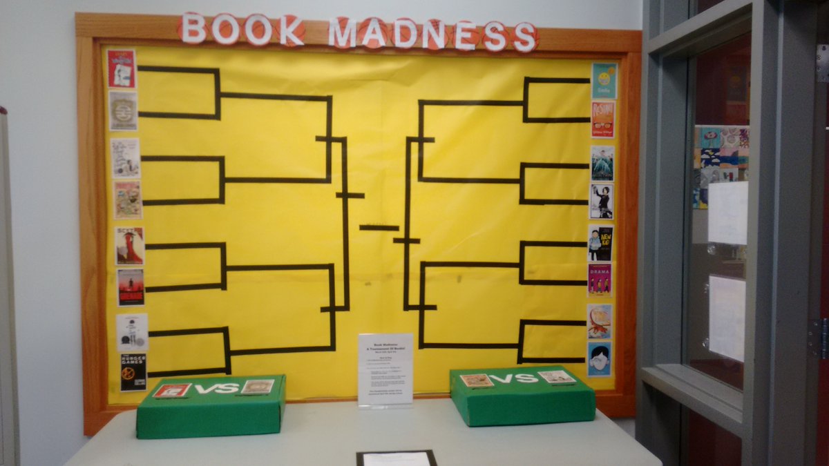 WileyLibrary's tweet photo. Getting ready for our March "Book" Madness.  Who will our winner be? #thisiswms #leanderisdlib https://t.co/6KhnfsvODZ