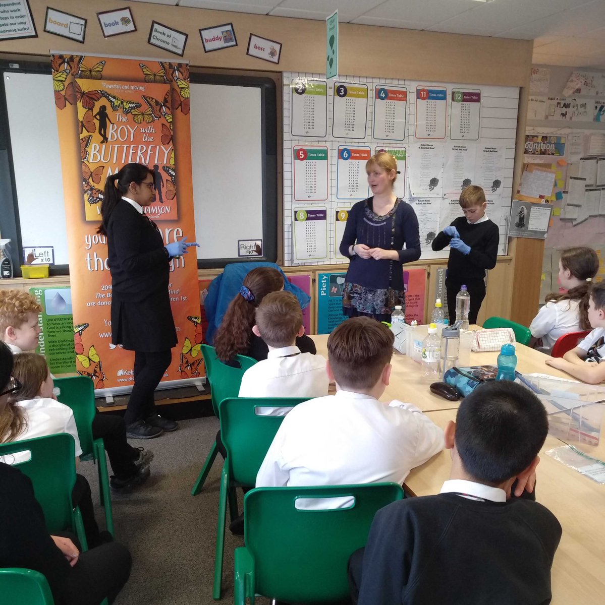 strangelymagic's tweet image. Thanks to @StMarksPrimary1 for inviting me to talk to the P6s and P7s about The Boy with the Butterfly Mind today, I really enjoyed discussing the plot, characters and ADHD issues, and trying out some science experiments with the pupils for British Science Week! @ScienceWeekUK