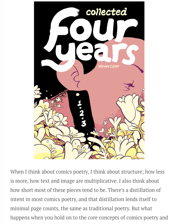 czapbooks's tweet photo. Growing, Blooming, Thriving - @sequentialstate Reviews Four Years by @kevinczap on #solrad @FieldmousePress - https://t.co/sIAkLcWcoD https://t.co/CvFPZvlmls