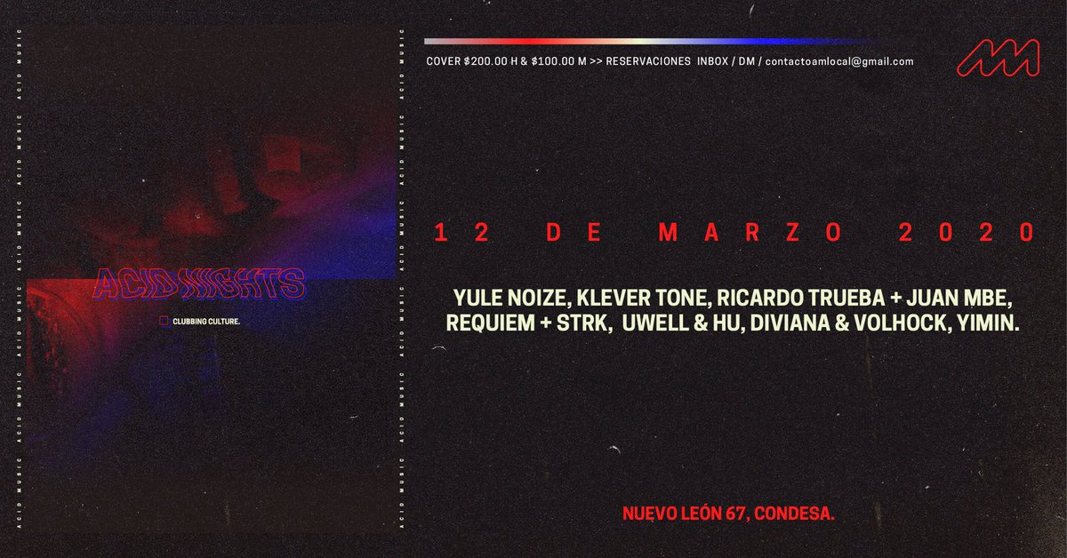 AM_Local's tweet photo. Acid Nights ππ½π₯ ΒΏA quiΓ©n vemos en la caja de luces? π€―
πππ¨ππ§π«ππππ€π£ππ¨ Inbox / DM / contactoamlocal@gmail.com
πΎπ€π«ππ§ $200.00 H & $100.00 M
π’π
ππ»π»πππ πΌππ
ππππΎ.β¨#AMLocal #πΎπ‘πͺππππ£π https://t.co/GxlIdLxKQT