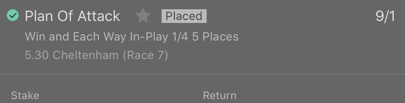 DBTips1's tweet image. Kilfilum Cross places at 8/1, Plan of Attack places at 9/1. Said they would surprise in that race🐎