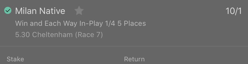 DBTips1's tweet image. Milan Native comes in at 10/1 👍🏻