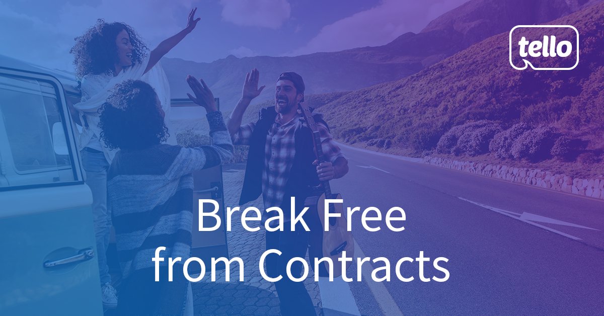 tellomobile's tweet photo. Do you want to break free?
Join Tello no contract, no fees, reconfigure anytime!
The most flexible wireless in the US.

https://t.co/Hv2XiSeEUn https://t.co/7o05sxH1tU