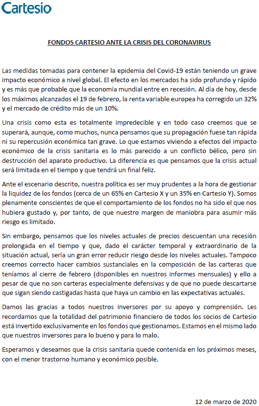 Cartesioinv's tweet photo. Ante el escenario actual, nuestra política es ser muy prudentes a la hora de gestionar la liquidez de los fondos (cerca de un 65% en Cartesio X y un 35% en Cartesio Y).

Leer más 👇👇 https://t.co/eZr3XdWZ9g