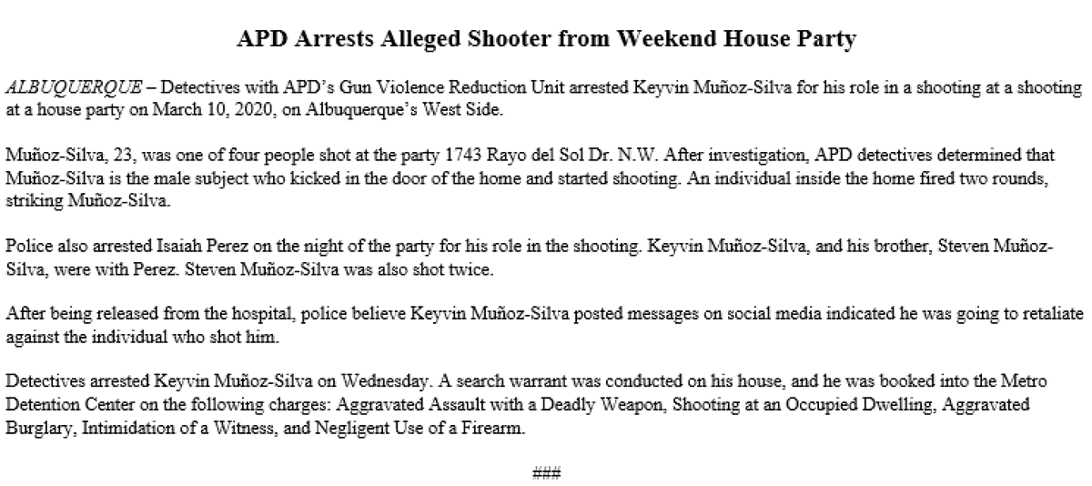 Albuquerque Police Department On Twitter Apd Arrests Alleged