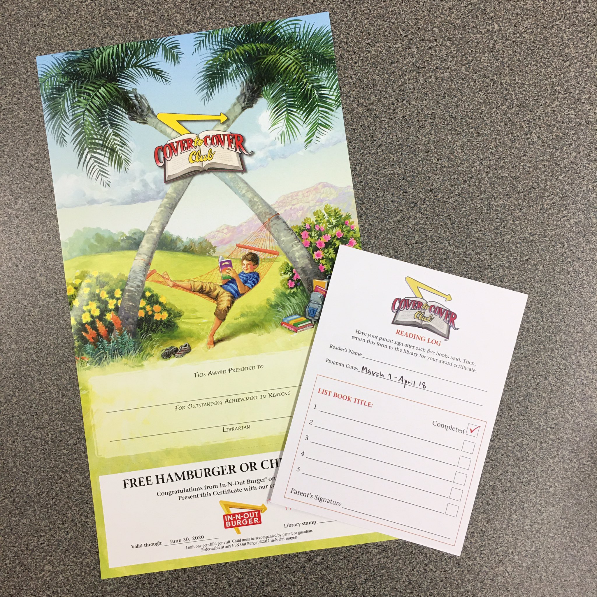 Henderson Libraries on Twitter "📚=🍔 The innout Cover to Cover Club is