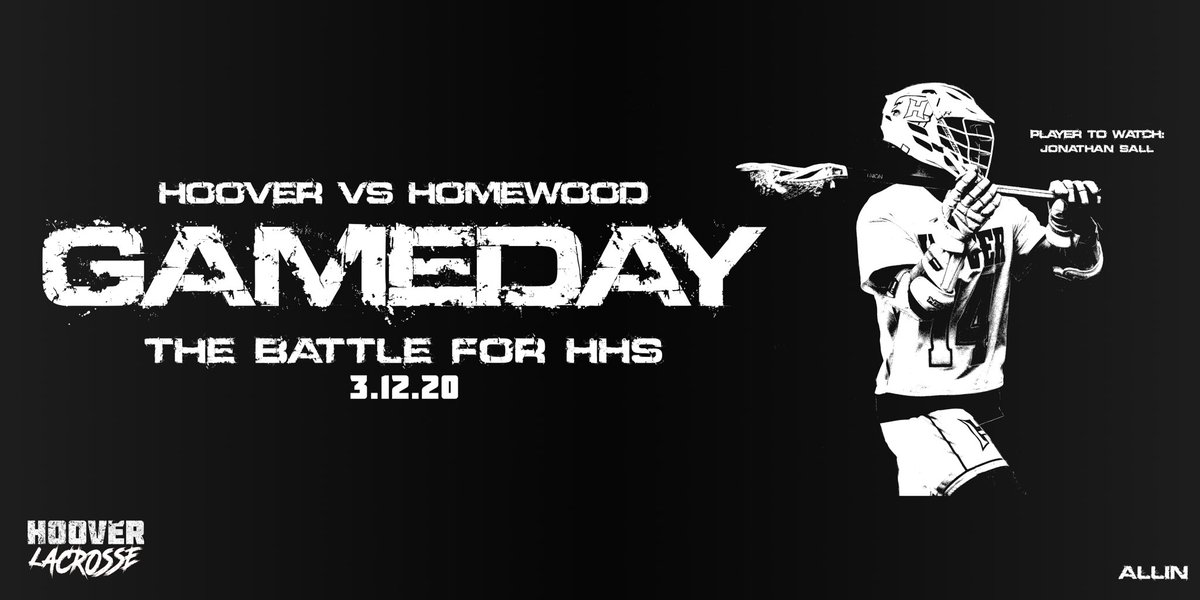 GAMEDAY

🥍: GAME 9 | 2020
🆚: Homewood High School @HWDBoysLacrosse 
📍: Homewood Mega Fields
⏰: Varsity Only 8:00pm

#ALLIN #GOBUCS