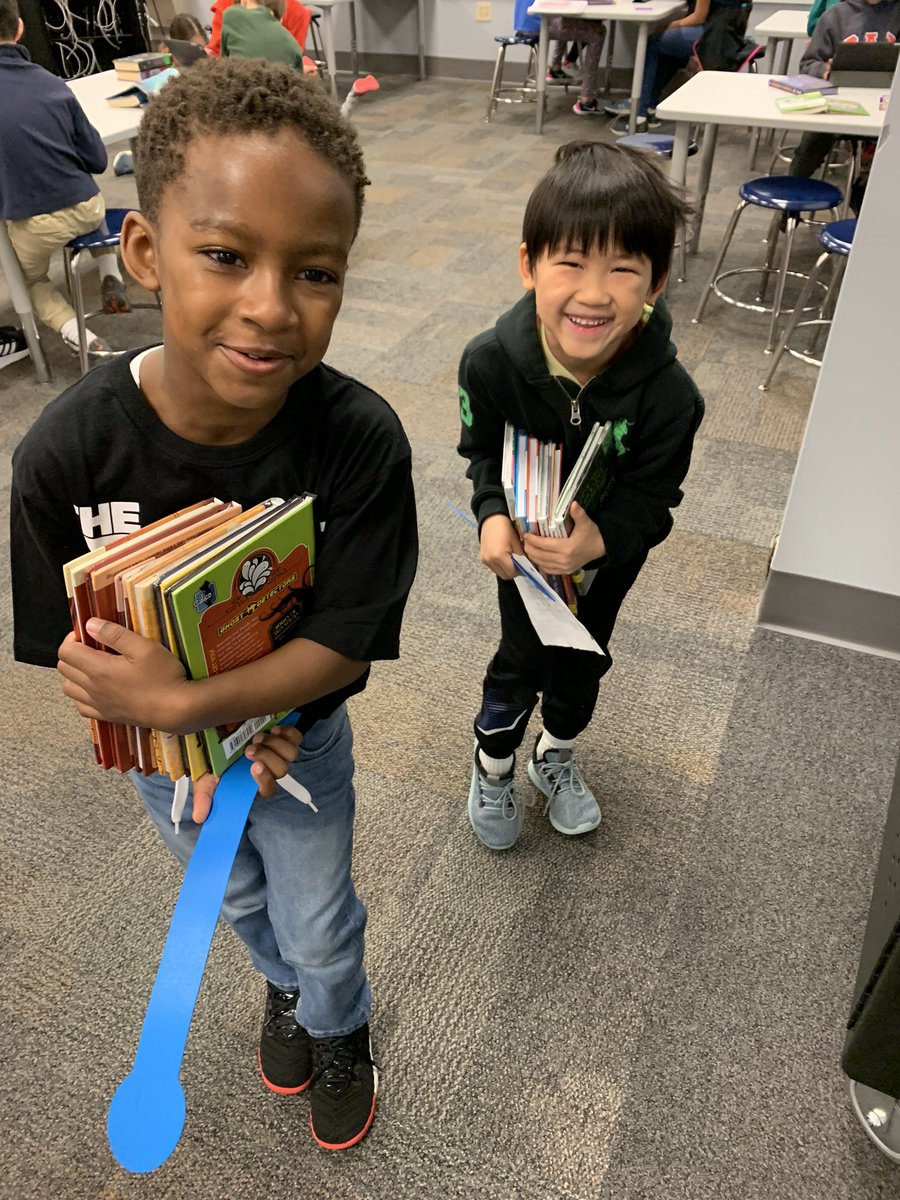 CaptainLibrary's tweet photo. Today I decided, with the possibility of  an extended break, that we would drastically expand the number of books that’s students could check out. We had the entire school through the library by 12:45. The shelves are a mess but these kids have some great books going home. https://t.co/mMGLxlqsv0