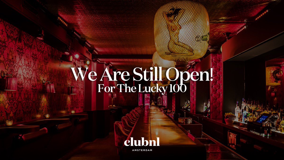 We as Club NL have decided to remain open but with less people inside.

This means all events at Club NL will go on!

Some events are being postponed due to flight cancellations. For more info head over to our FB event page or our website: clubnl.nl