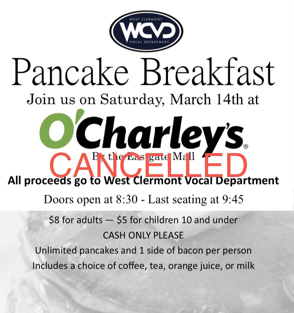 Unfortunately, we have decided to cancel our fundraiser at this time. As things change, we will update our WC family if we can reschedule!