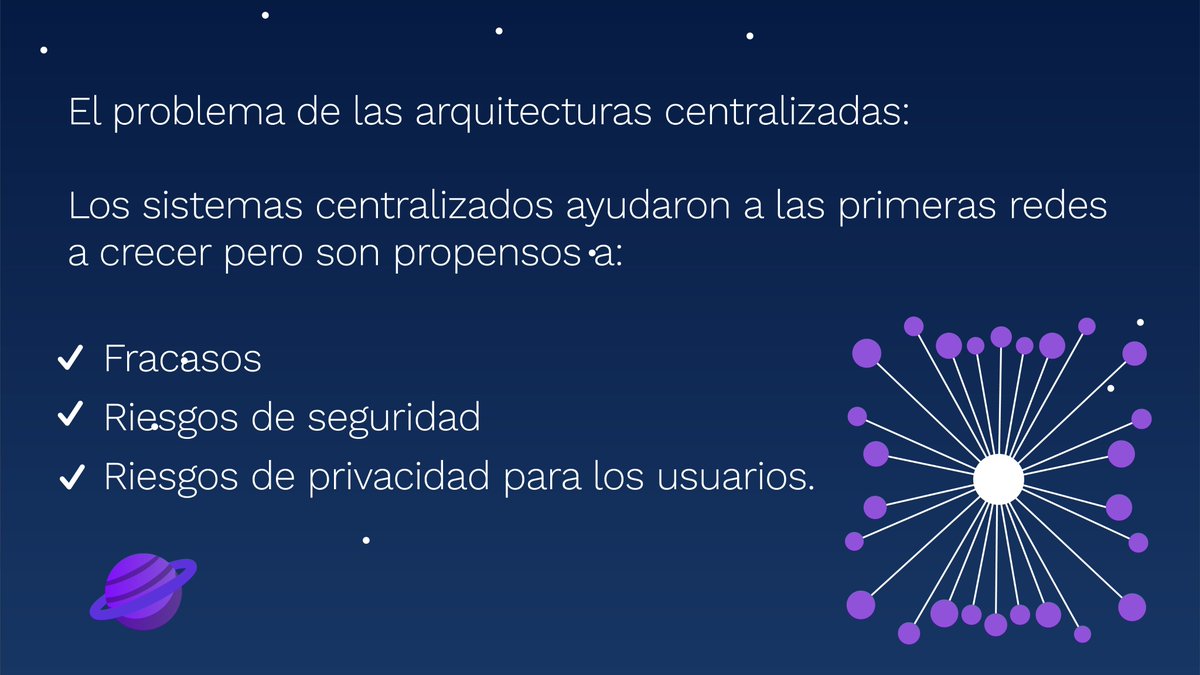 HolochainV's tweet photo. El problema de las #arquitecturas centralizadas:
.
La arquitectura #centralizada, es cómoda y está bien #apoyada por un mercado de proveedores de #servicios.
Sin embargo, como #punto focal para el procesamiento y almacenamiento, deja su aplicación #vulnerable. https://t.co/nRhVOULkjo