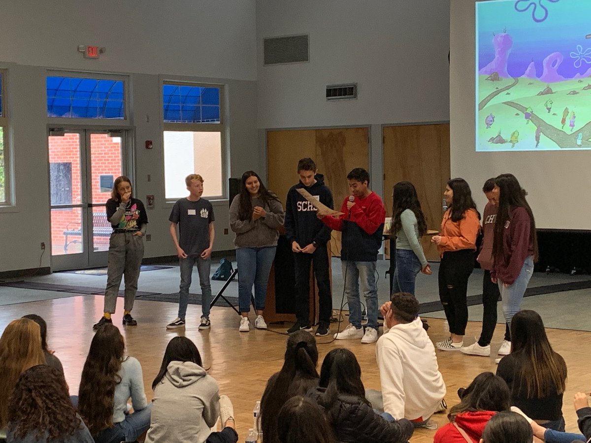AVID students from across the District presenting on their “Spongebob” character filling out college application. 
Our annual ASB Student Leadership Conference is in full swing!