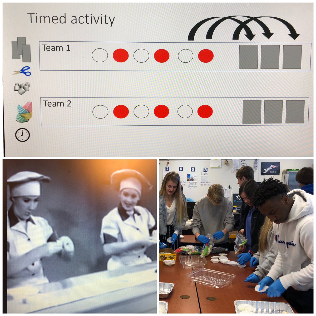 Ms_Frydlewicz's tweet photo. Simulating Law of Dininishing Returns by identifying input, output, labor, supplies, and I ❤️ LUCY! #sclchat #K12 #cte @MBAResearchNEWS @EasternHSMedia https://t.co/BBXbaqUSKj