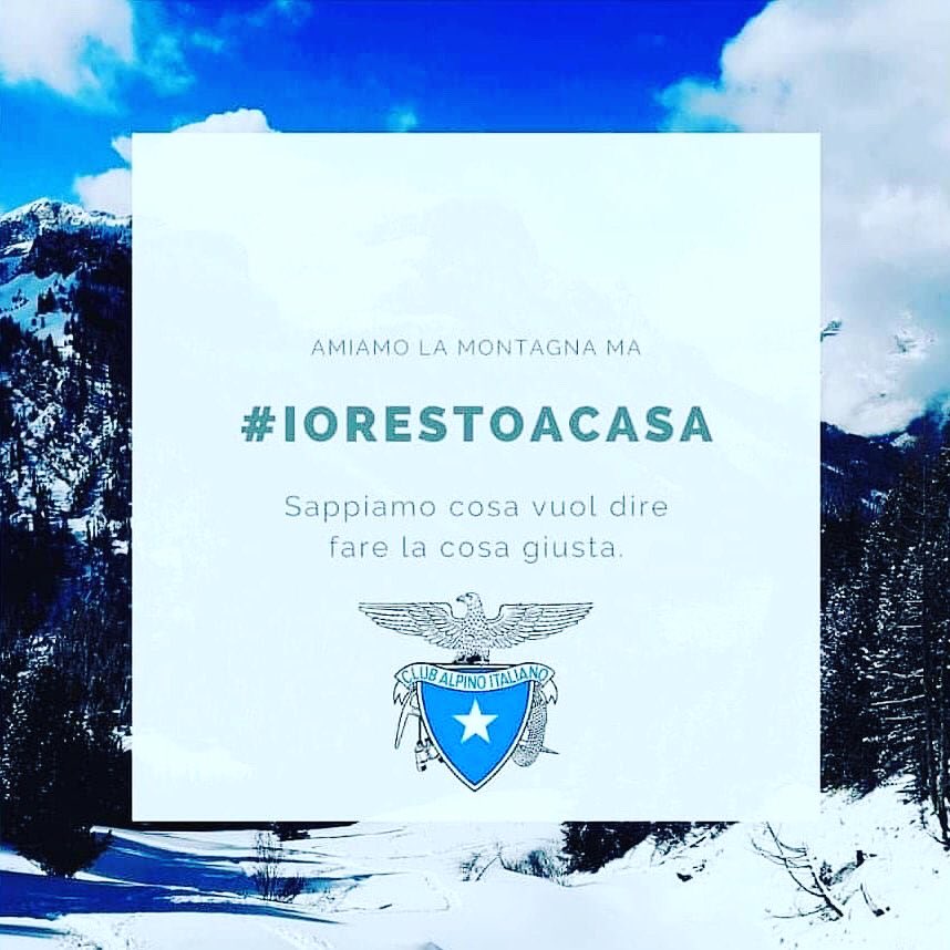 CaiCastionedP's tweet photo. *  Avviso * Come da disposizioni e dal buon senso la nostra sede rimarrà chiusa.  A presto  🇮🇹 https://t.co/14miE7rEw9