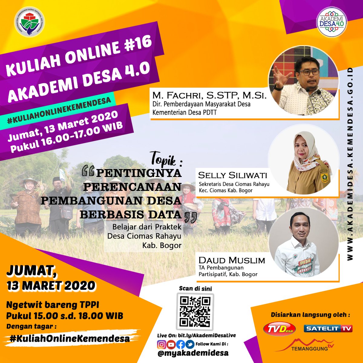 arjuna16sp's tweet photo. Selamat mengikuti #KuliahOnlineKemendesa di @myakademidesa bersama Dir PMD @KemenDesa Bpk @fachrilabalado #JumatBerkah 
@halimiskandarnu 
@budimuni98 
@anwsanusi 
@imansyukri
@taufikmadjid71 https://t.co/Sd0br8g9rV