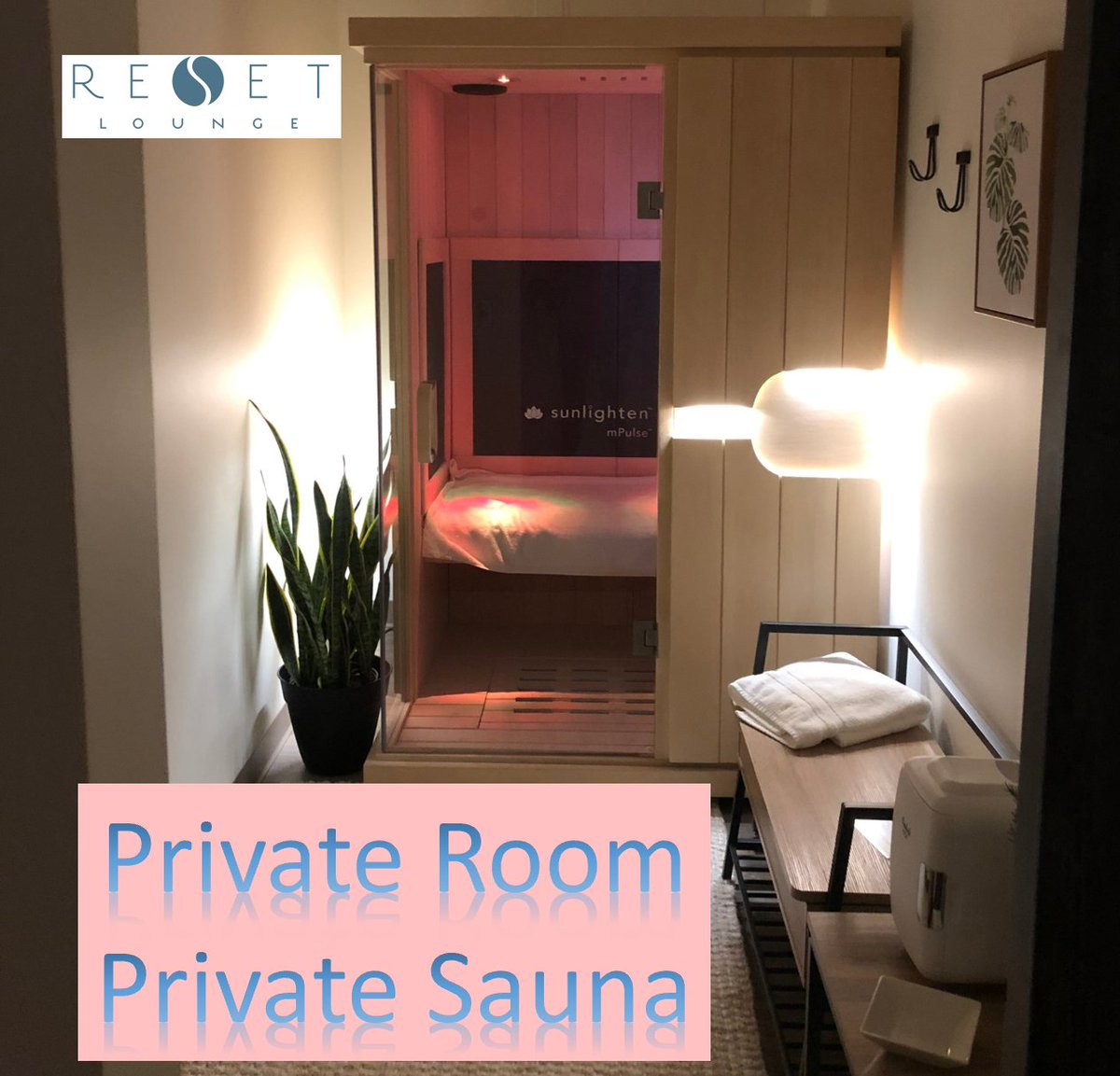 TheResetLounge's tweet photo. ReSet Lounge offers a small, intimate setting for you to ReCharge, ReLax and ReStore.     Be Warm and Be Well! #GetReadytoReSet #IHittheReSet #wellness #infraredsauna  #breathesalt #halotherapy #chromotherapy #nucalm #wholebodyvibration #selfcare  #thankfulthursday https://t.co/g2wXiDeUdU