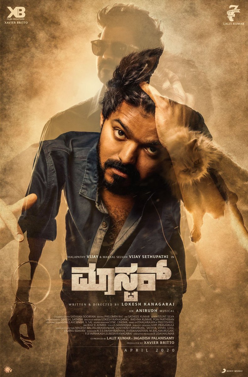 XBCinemas's tweet photo. Master Kannada And Telugu FL Poster #MasterKannadaFirstLook #MasterTeluguFirstLook https://t.co/sdIynAFSHB