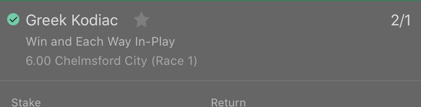 DBTips1's tweet image. Greek Kodiac wins 2/1 in-play over the favourite👍🏻