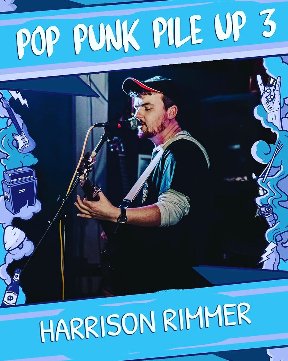#HarrisonRimmer Joins us for the 3rd #PopPunkPileUp weekend. He opens up the Sunday 10th May in #Sheffield 🔥 Catch him @RecordJunkee 5pm-5.30pm . #POPPUNK #sheffieldlivemusic #sheffieldfestival #sheffieldgigs #Acoustic #pileupfestival #ukmusicevent #yorkshiremusicscene