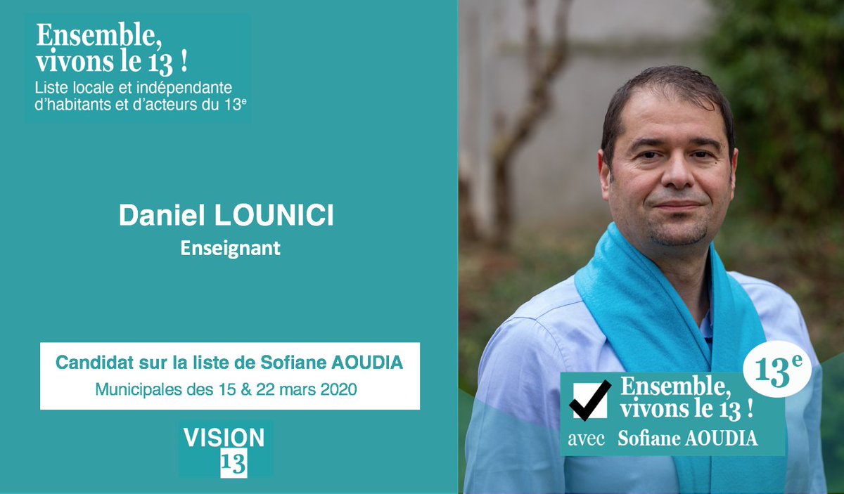E_Vivons_le13's tweet photo. [Zoom sur nos candidats]
Tous habitants et acteurs de l'arrondissement, ils se sont engagés auprès de #SofianeAoudia pour un meilleur 1️⃣3️⃣💙
✳️ Béatrice SAMMARTANO
✳️ Alain SERY
✳️ Anna AUTHIER
✳️ Daniel LOUNICI
🗳️ VOTEZ SOFIANE AOUDIA ❗
#ensemble_vivons_le_13
#Municipales2020 https://t.co/RM8KKjrnal