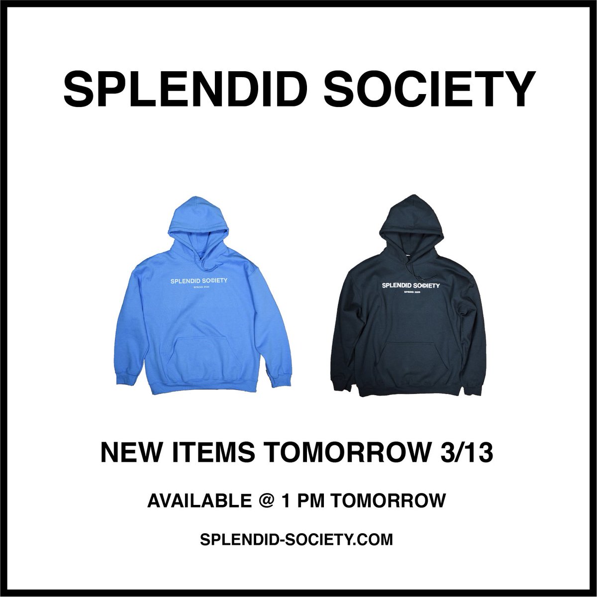 splendidsociet's tweet photo. RETWEET THIS TWEET AND WE’LL DM YOU A SECRET 20% OFF CUPON CODE FOR TOMORROW’S RELEASE 🤫🤫 https://t.co/wAGXT2uLCc