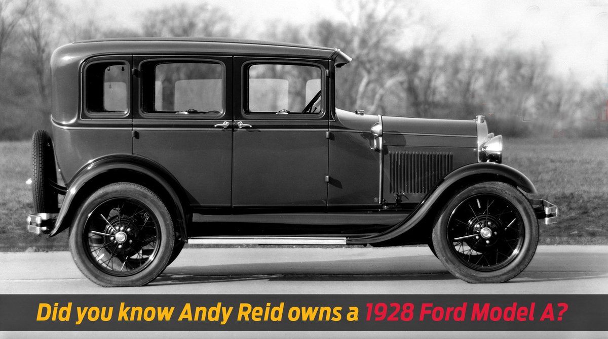 MidwestFord's tweet photo. Our world champion and loyal #FordFriend @chiefs coach, Andy Reid, drives a 92-year-old Ford Model A that his father bought for $25 in the ‘40s. 😍After inheriting it, Reid fully restored the classic #Ford and continues to drive the beauty: https://t.co/7PIOU6QvMe. ❤️💛 https://t.co/QnyE7mGlGM