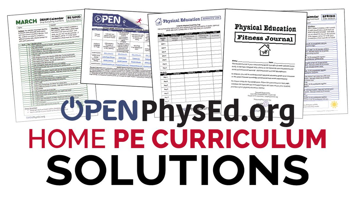 Check your inbox! New Home PE Curriculum Solutions posted in Active Home module! Resources to keep #physed going at home during #CoronavirusPandemic. Activity logs, journals, &amp; more available to assist with planning. We are #teachershelpingteachers! openphysed.org/activeschools/…