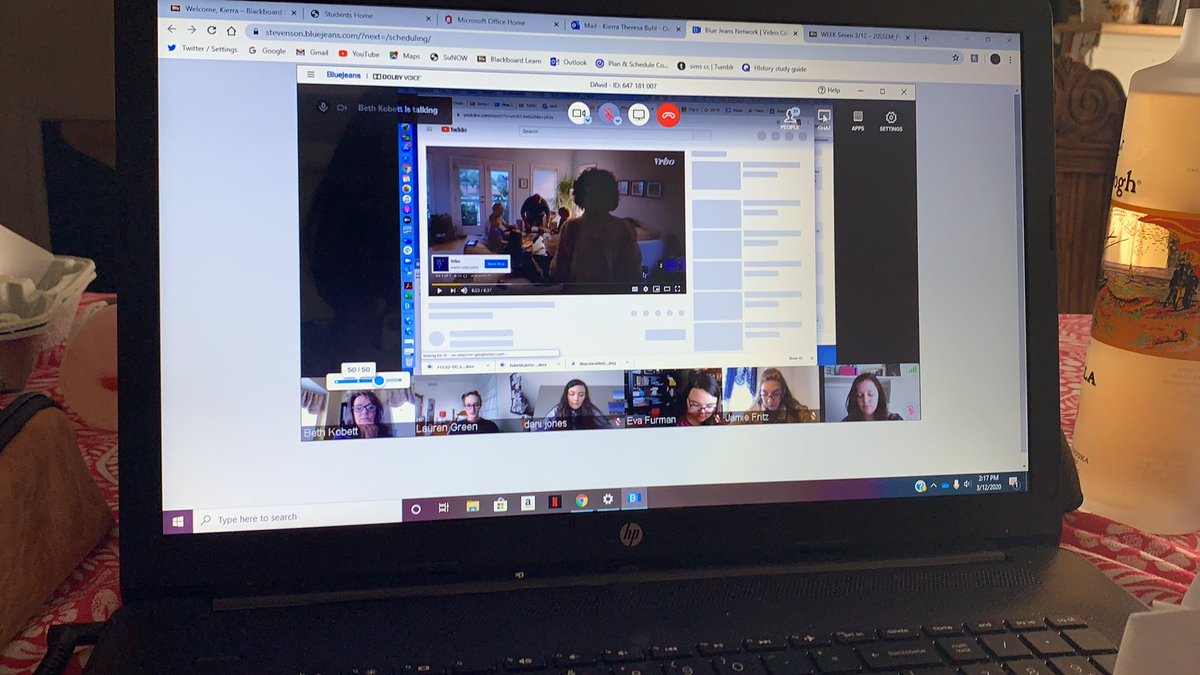 Miss_Buhl's tweet photo. When school closes down, BK finds a way to make it work @SteveSchoolofED #learning2teachSU https://t.co/sapIyASfl0