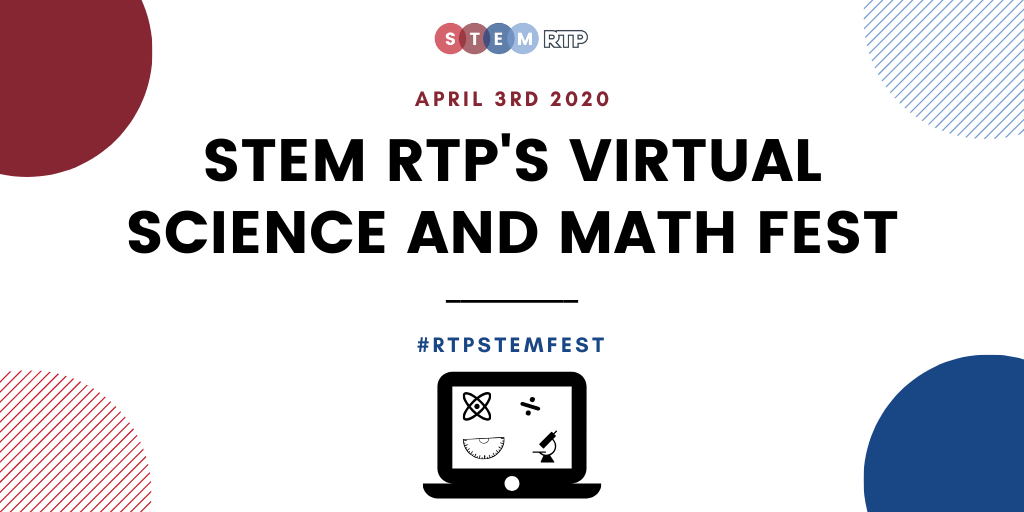 STEM_RTP's tweet photo. STEM RTP'S Science and Math Fest is going virtual! Stay tuned here to learn more about how you can get in on the fun on April 3rd!
#RTPSTEMFest #STEMeducation # https://t.co/8nJ75b1gob