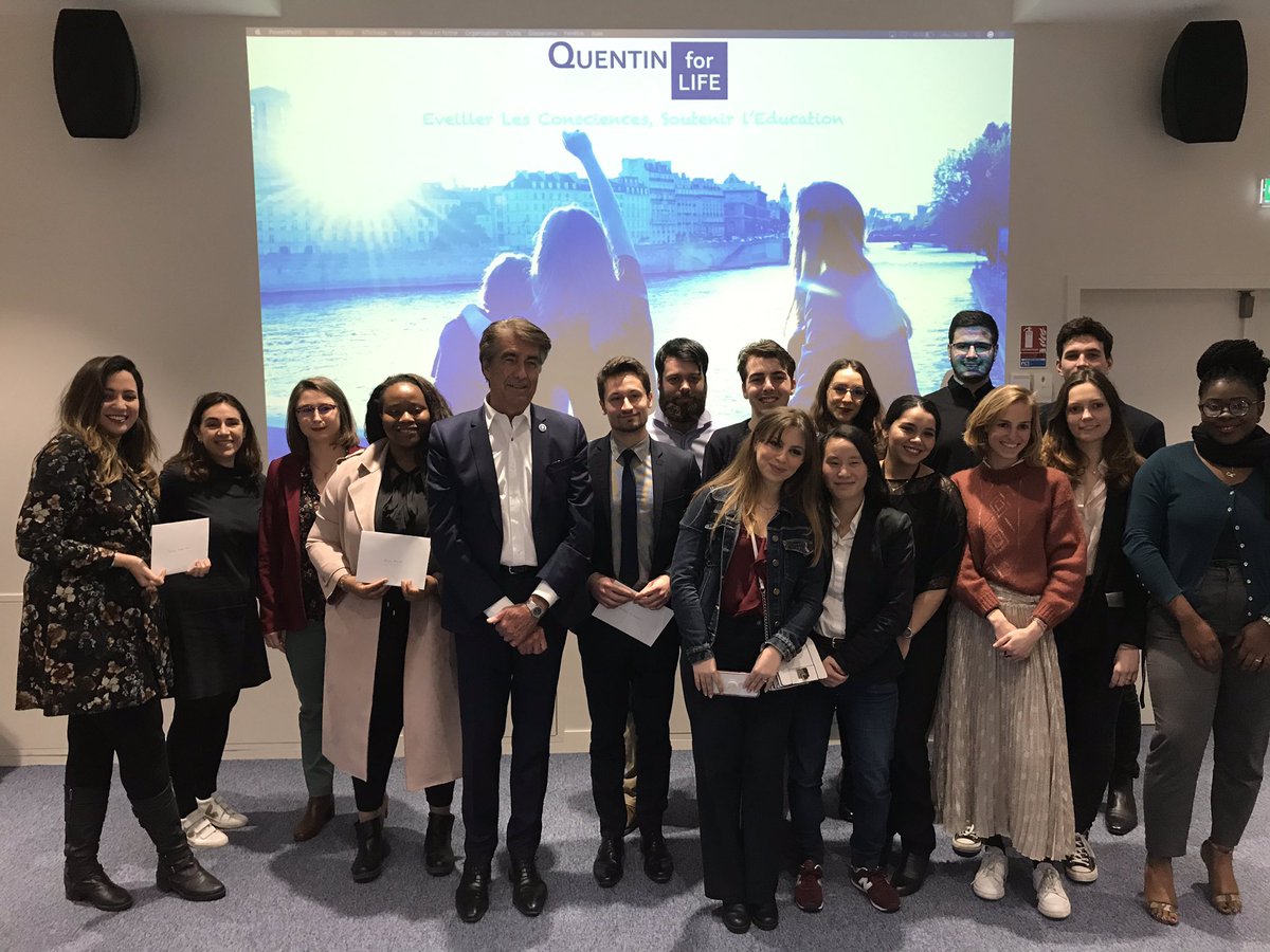 audencia's tweet photo. #Entreprises - Bravo aux #etudiants pour votre bourse #Quentinprojectforlife @AudenciaDigital et merci @lorealparisfr @DanyBoulenger pour votre soutien indéfectible ! https://t.co/jw9RfrYKFQ