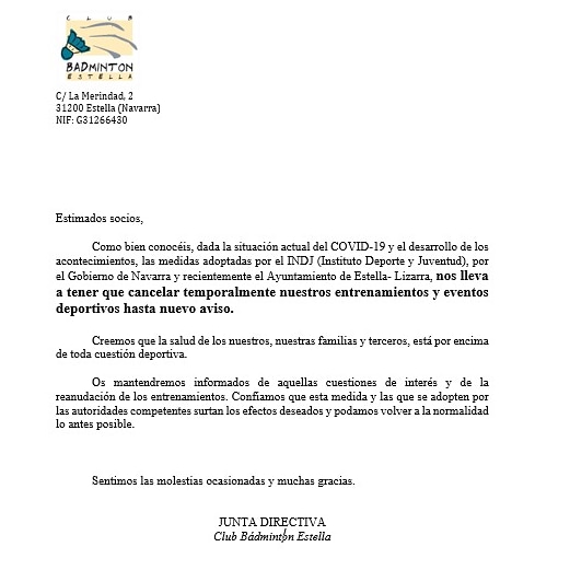 CBEstella's tweet photo. Comunicado oficial del @CBEstella respecto a la situación actual. https://t.co/nBVpskH4Ry