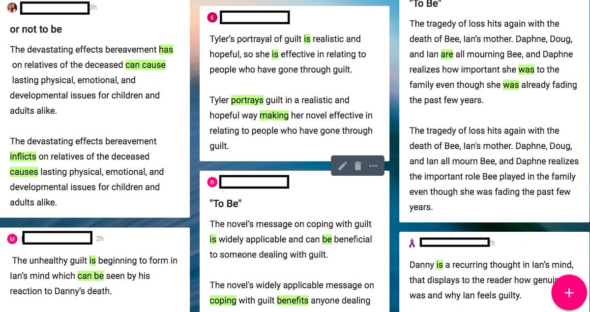 EnglishDeptFHS's tweet photo. Ss utilizing @padlet to share their writing revisions. #BASDEmpower @mdjames67 @BASDLiteracy4Me https://t.co/wheAUypgmR